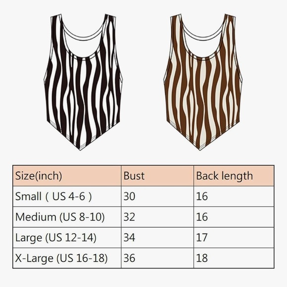 Zebra Racerback Sleeveless Tank Top with Built-In Bra - NWOT - Picture 10 of 12